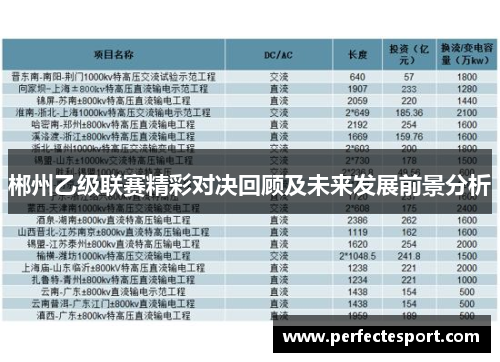 郴州乙级联赛精彩对决回顾及未来发展前景分析